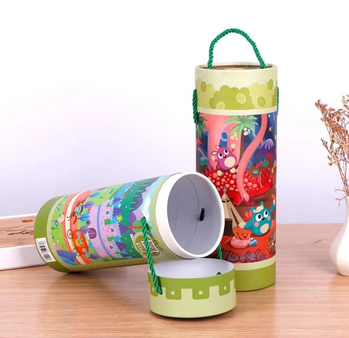 Cylinder Packing Box Tourism Souvenir PVC Window Cylinder Paper Tins Gift Packing Tube