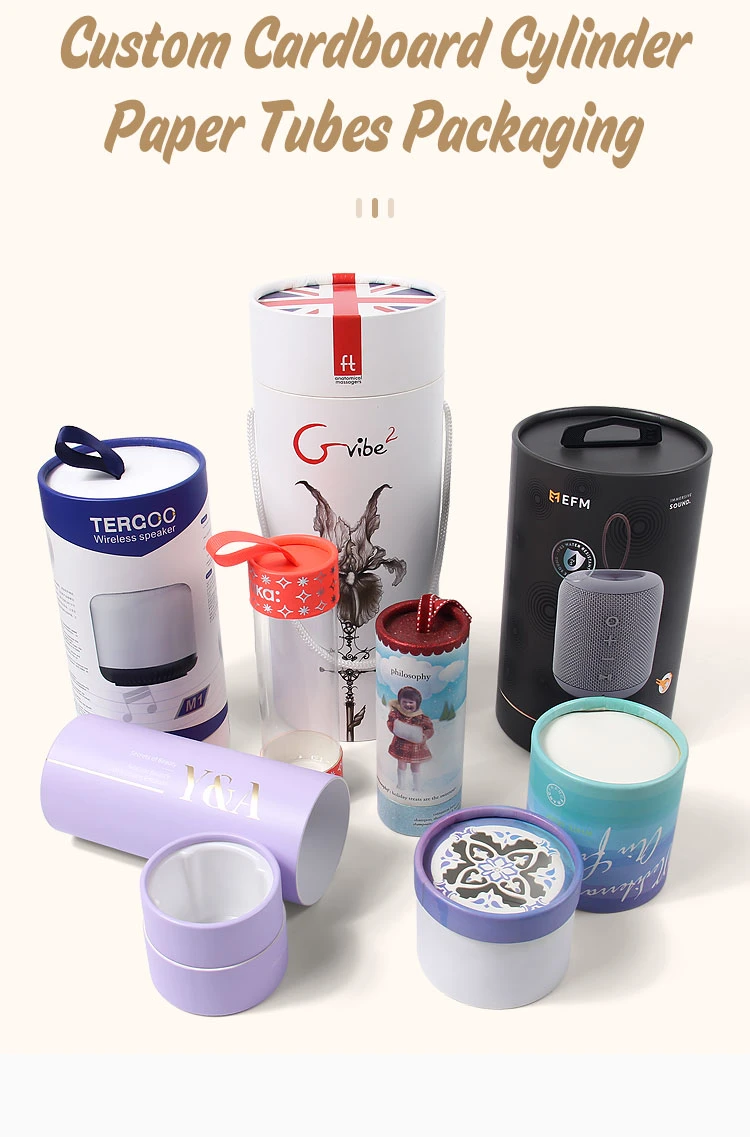 Eco-Friendly Color Printing Packaging Box Lid and Base Chocolate Tea Storage Paper Tube
